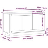 vidaXL Komoda Artisan hrast 102x35x55 cm izrađeno drvo | shoptok.hr