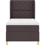  Box Spring postelja z vzmetnico temno rjava 100x200 cm tkanina, (22051496) | Shoptok.si