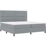  Posteljni okvir s vzmetnico Svetlo siva Blago 200 x 200 cm, (22067004) | Shoptok.si