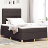  Posteljni okvir z vzmetnico Temno rjav Tkanina 120 x 200 cm, (22067405) Cene