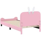 Krevet za djecu s uzglavljem Ružičasta 80 x 200 cm PU | shoptok.hr