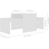  Set stolića za kavu bijeli 100 x 48 x 40 cm konstruirano drvo | Eponuda.com