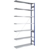 eurokraft pro Sestavljiv skladiščni regal, modra regalna stojala, pocinkana polica, VxŠ 3000 x 1300 mm, priključni regal, globina 400 mm | Shoptok.si