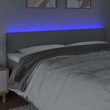 vidaXL LED posteljno vzglavje svetlo sivo 180x5x78/88 cm blago | Shoptok.si