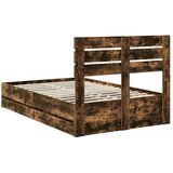  Okvir za krevet s ladicama Dimljeni hrast 120 x 200 cm - Dimljeni hrast 120 x 200 cm | shoptok.hr