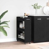  Cabinet s kotačem Crni hrast 60 x 22 x 79 cm | shoptok.hr