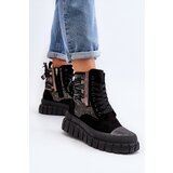 Boto High Top Women's Sneakers on Chunky Platform Black Wonise | Shoptok.si