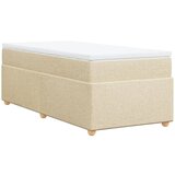 Maison Chic Box spring postelja - Vzmetna postelja z vzmetnico krem 90x190 cm blago SL4705, (21887839) | Shoptok.si