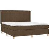  Krevet box spring s madracem LED tamnosmeđi 180x200 cm tkanina | shoptok.hr