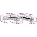 Set vanjskih sofa 9 kom. Prirodna Čvrsto drvo akacije | shoptok.hr