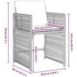  Set za vrtni blagovanjem s jastučićima Crni Poli Ratan | shoptok.hr