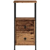 vidaXL Noćni ormarić staro drvo 34x35,5x70 cm konstruirano drvo | shoptok.hr