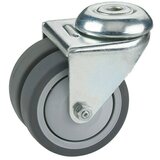DÖRNER&HELMER Dvostruki valjak (Promjer kotačića: 75 mm, Nosivost: 100 kg, Klizni ležaj, S rupom na poleđini) | shoptok.hr