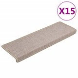 vidaXL Preproge za stopnice 15 kosov 65x21x4 cm taupe, (20980932) | Shoptok.si