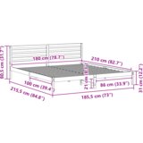  Krevetna konstrukcija s uzglavljem Voštano smeđa 180 x 210 cm | shoptok.hr