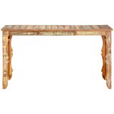  Blagovaonski stol od masivnog obnovljenog drva 140 x 70 x 76 cm | shoptok.hr