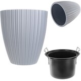 KADAX cvetlični lonec 40 cm pokrov z vstavkom siv plastični, (5000346108) | Shoptok.si