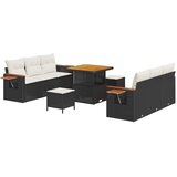  Sjedeća garnitura za vrt 11 kom. 8-Broj sjedala Crna i Krema 204 x 179 x 85 cm | shoptok.hr