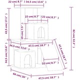  Penjalica za mačke sa stupovima za grebanje krem 82 cm Krema | Shoptok.si