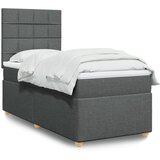  Krevet s oprugama i madracem tamnosivi 90 x 190 cm od tkanine | shoptok.hr