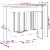 vidaXL pokrivač radijatora 2 pcs smeđa 112 x 19 x 81.5 cm | shoptok.hr