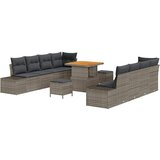  Vrtna sedežna garnitura z blazino 11 pcs Siva poli ratan, (5000144209) | Shoptok.si