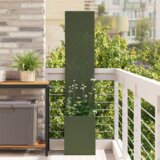 vidaXL Vrtno korito z dekorativno ploščo Olivno zelena 32 x 140 cm | Shoptok.si