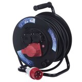  Zunanji kolutni podaljšek 25 m / 3 vtičnice / črni / guma / 230V/400V / 1,5 mm2 Cene