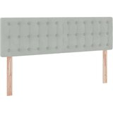 vidaXL krevet s led lampica svijetlo siva 140 x 190 cm baršun | shoptok.hr