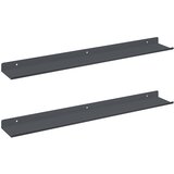  Lebdeća polica Zidne 2 pcs Antracit 60 x 8,5 x 2,5 cm Čelik | Eponuda.com