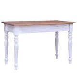  Pisalna miza s predali bela 117x57x75 cm trden predelan les, (20787498) | Shoptok.si