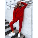 DStreet Bluza damska BASIC z kapturem czerwona | shoptok.hr
