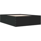 vidaXL Posteljni okvir črn 140x200 cm inženirski les | Shoptok.si