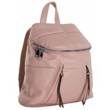 Fashion Hunters Light pink quilted eco leather backpack Cene