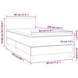  box spring s madracem LED bijeli 80x200 cm umjetna koža | shoptok.hr