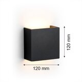  Argon 8359 - LED zidno svetlo GENT LED/3,6W/230V 3000K crno | Eponuda.com
