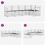  Set vanjskih sofa 5 pcs Bijela 247 x 128,5 x 73 cm | shoptok.hr