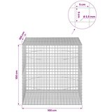  Gabion s žicom debljine 3,5 mm i mrežom 5x5 cm 100x100x100 cm | shoptok.hr