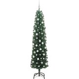 vidaXL Umestno božično drevo Zelena 210 cm PVC in Jeklo in Plastika | Shoptok.si