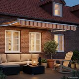 Ručna zlačivna tenda s LED diodama Šareni 3,5 x 2 m | shoptok.hr