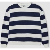 Defacto Relax Fit Striped Long Sleeve Sweatshirt Cene