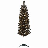 Umjetno vitko božićno drvce 150 cm 150 LED lampica Topla bijela | shoptok.hr