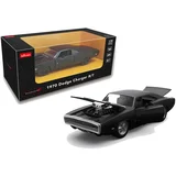 metalni autić 1:36 1970 Dodge Charger R/T sa motorom - crni