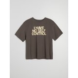 Sinsay Pamučna majica s natpisom | shoptok.hr