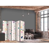  Paravan - Dots - Spots and Splashes Multicolored - Cheerful Pattern on a Light Pink Background 225x172 Jednostrani | shoptok.hr