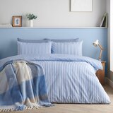Catherine Lansfield Modra 3-delna posteljnina za zakonsko posteljo/podaljšana 230x220 cm Epping Textured Stripe – | Shoptok.si