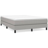 vidaXL Box spring postelja z vzmetnico svetlo siva 160x200 cm žamet, (20789617) Cene