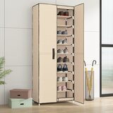 vidaXL Ormarić za cipele krem 60 x 30 x 166 cm od tkanine Cijene