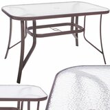 springos stakleni vrtni stol 120 x 70 x 70 cm smeđi | shoptok.hr