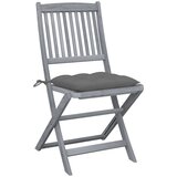 Maison Chic Zložljivi Vrtni Stoli - Stol za vrti 4 kosi z blazinami trden akacijev les JS2910, (21876541) | Shoptok.si